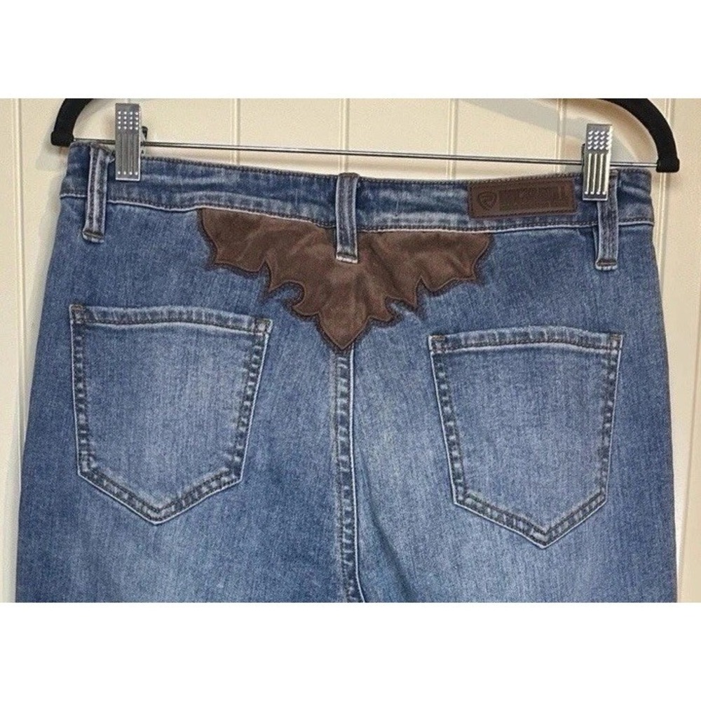 Rock & Roll Denim Jeans 30 x 30 Blue High Rise Bootcut back accent stretch‎